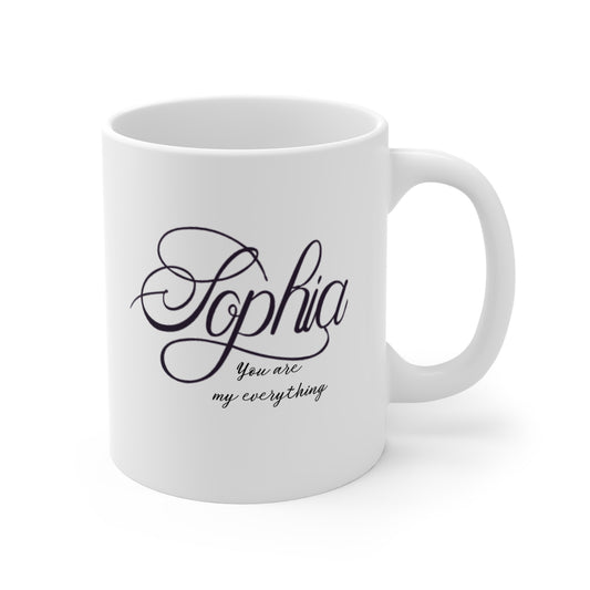 Personalized Name Mug – Elegant Script Name Coffee Cup, Custom Name Gift, Minimalist Calligraphy Mug, Birthday Gift for Her