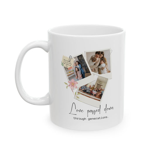 Personalized Family Photo Mug – Custom Picture Collage Gift for Mom, Grandma Gift, Love Passed Down Through Generations Mug