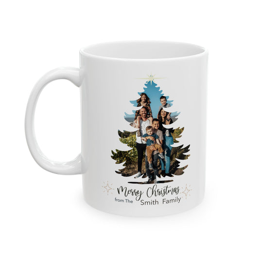 Winter Woodland Mug - Snowy Pine Tree Ceramic Coffee Cup (11oz & 15oz)
