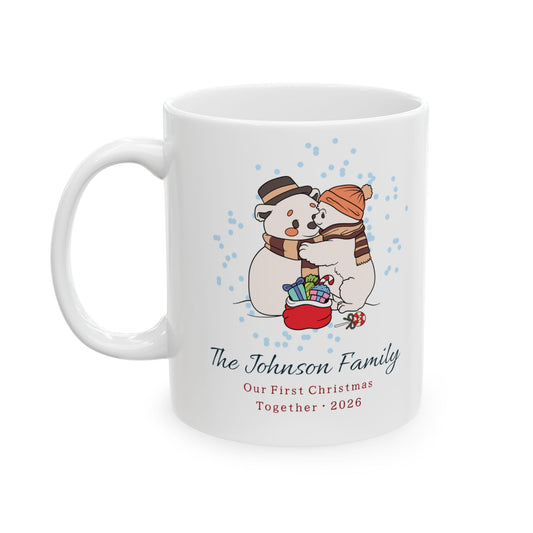 Personalized Family Christmas Mug – Custom Last Name Gift