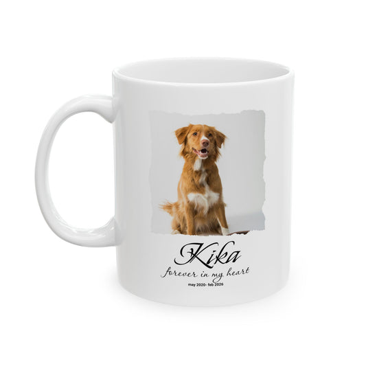 Personalized Pet Memorial Mug Custom Dog Photo Mug Pet Loss Gift Forever In My Heart Dog Remembrance Mug Sympathy Gift Pet Lover Gift