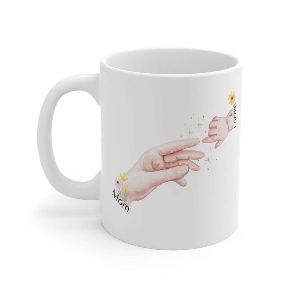 Personalized Mom & Child Mug – Custom Name Gift for Mom, Mother’s Day Gift, Emotional Family Keepsake Coffee Mug
