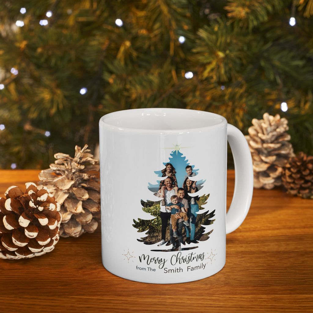 Winter Woodland Mug - Snowy Pine Tree Ceramic Coffee Cup (11oz & 15oz)