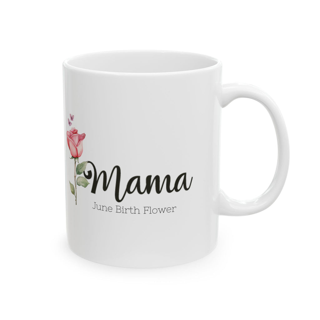 Personalized Birth Flower Mug for Mom | Custom Mama Gift, Personalized birth flower mug for Mom with a beautiful watercolor flower. Choose her birth month for a meaningful Mama gift.