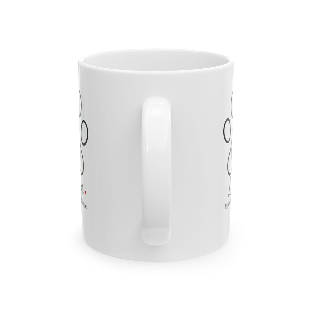 Personalized Dog Mug – Paw Print Heart, Forever Friend Since [Year] – Custom Pet Name Coffee Cup