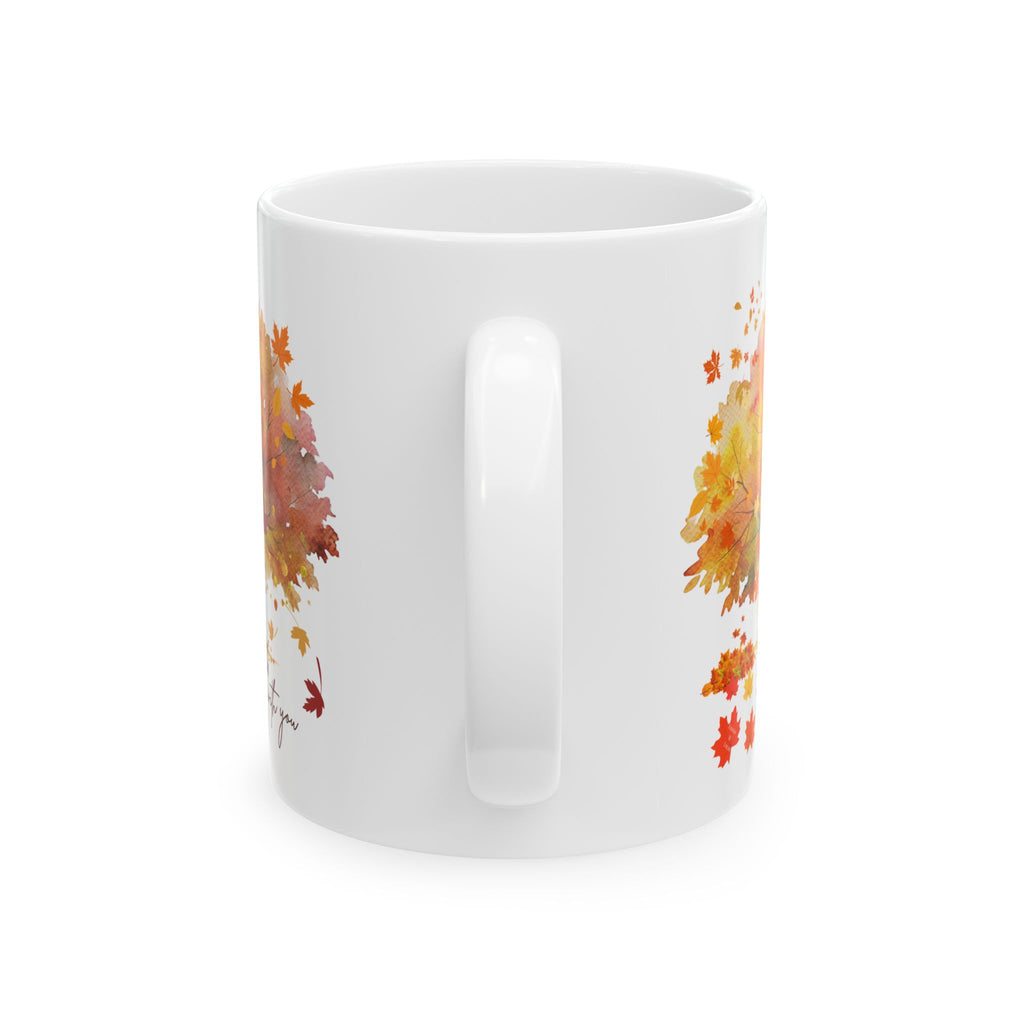Personalized Couple Mug – Autumn Golden Tree Love Gift with Names and Year