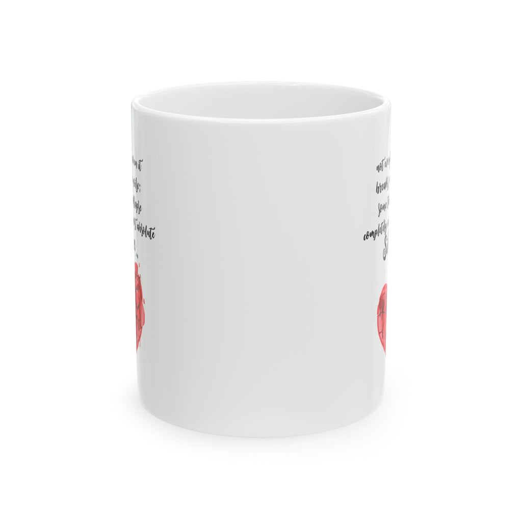 Broken Red Heart Mug – Emotional Quote Coffee Mug, Love & Healing Gift for Valentine’s Day, Anniversary, Birthday or Wedding
