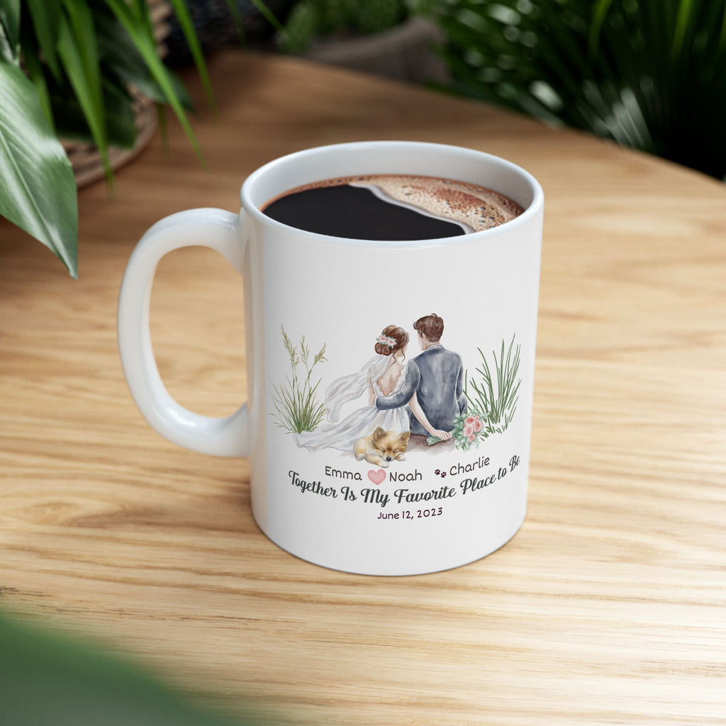 A Love Story Made Personal ❤️🐶 Custom Couple Mug With Their Dog | Perfect Gift Idea
