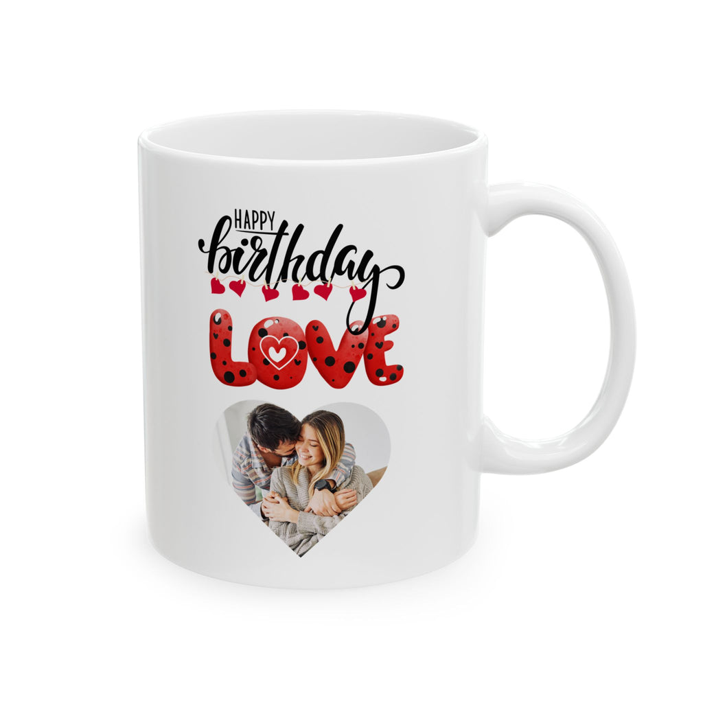Personalized Birthday Mug – Happy Birthday Love Heart Photo Gift