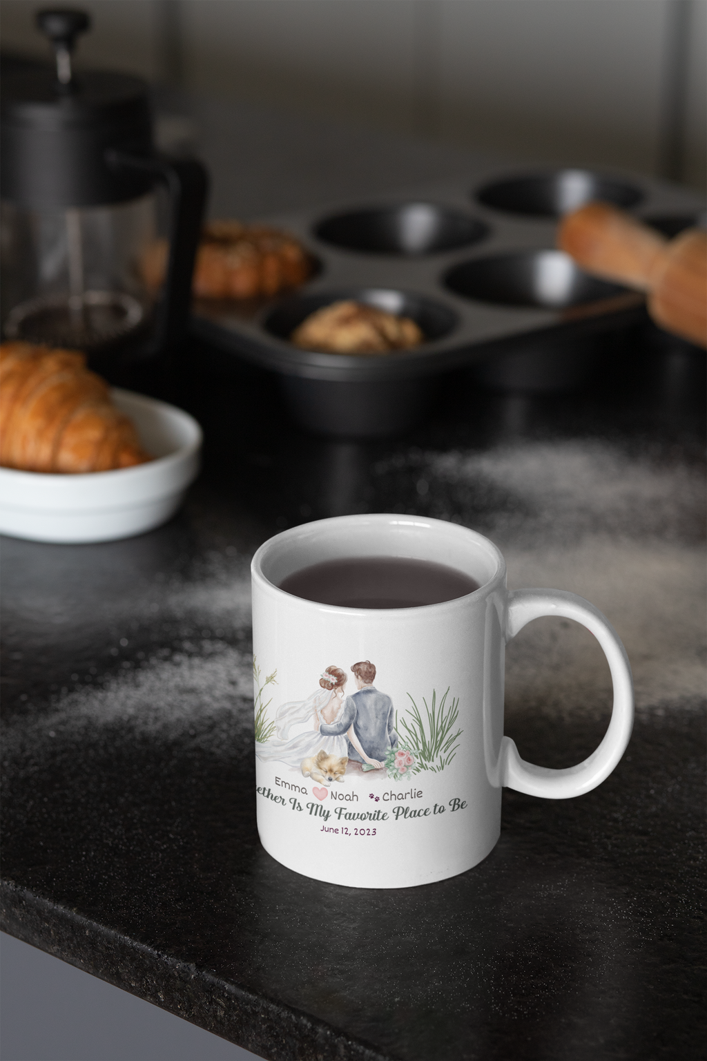 A Love Story Made Personal ❤️🐶 Custom Couple Mug With Their Dog | Perfect Gift Idea