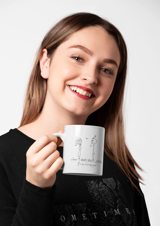 Personalized Couple Mug with Names, It Was Always You Mug, Custom Anniversary Gift, Romantic Coffee Cup for Him Her, Boyfriend Girlfriend Gift
