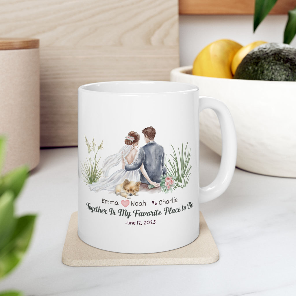A Love Story Made Personal ❤️🐶 Custom Couple Mug With Their Dog | Perfect Gift Idea