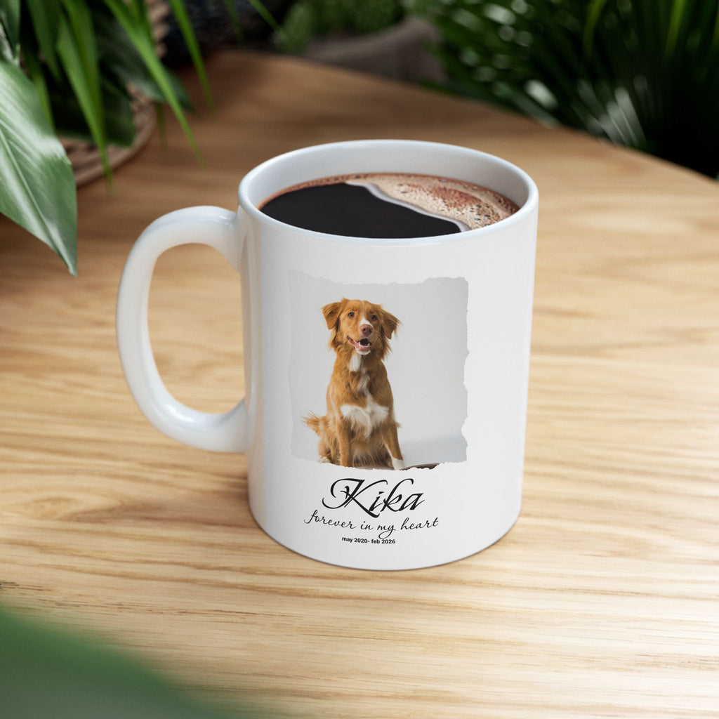 Personalized Pet Memorial Mug Custom Dog Photo Mug Pet Loss Gift Forever In My Heart Dog Remembrance Mug Sympathy Gift Pet Lover Gift