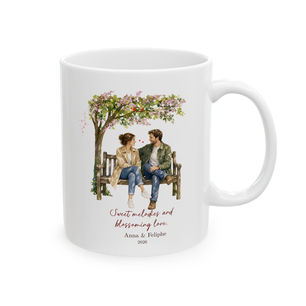 Personalized Couple Mug – Custom Names & Date, Romantic Love Coffee Mug,Personalized Couple Mug – Custom Names & Love Gift