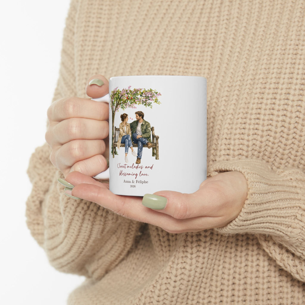 Personalized Couple Mug – Custom Names & Date, Romantic Love Coffee Mug,Personalized Couple Mug – Custom Names & Love Gift