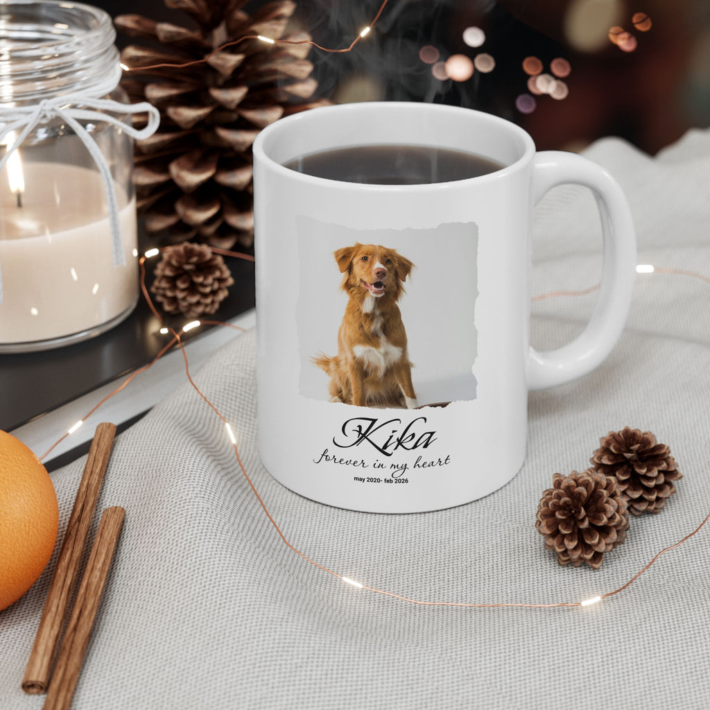 Personalized Pet Memorial Mug Custom Dog Photo Mug Pet Loss Gift Forever In My Heart Dog Remembrance Mug Sympathy Gift Pet Lover Gift