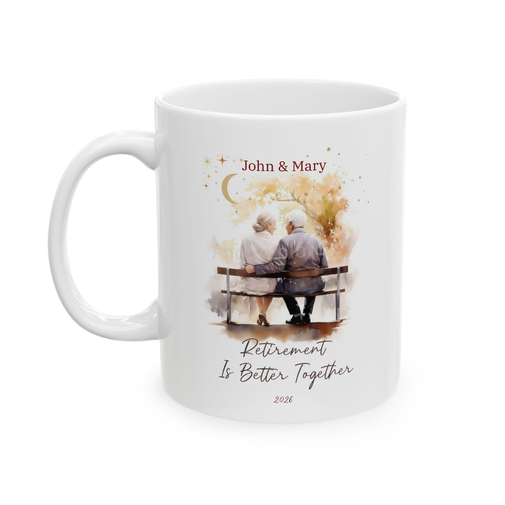 Personalized Retirement Mug 2026 | Custom Couples Retirement Gift | John & Mary