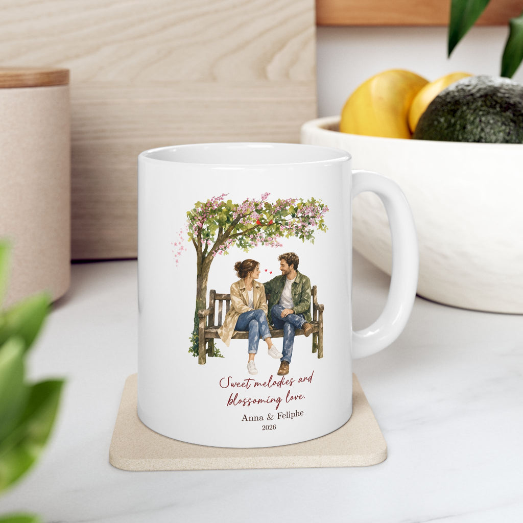 Personalized Couple Mug – Custom Names & Date, Romantic Love Coffee Mug,Personalized Couple Mug – Custom Names & Love Gift