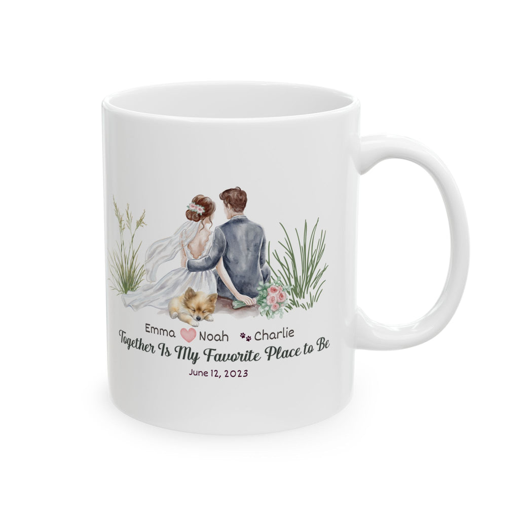 A Love Story Made Personal ❤️🐶 Custom Couple Mug With Their Dog | Perfect Gift Idea
