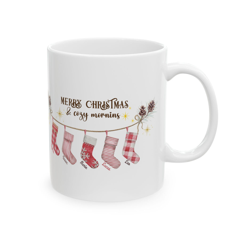 Personalized Christmas Family Mug | Custom Name Holiday Coffee Cup