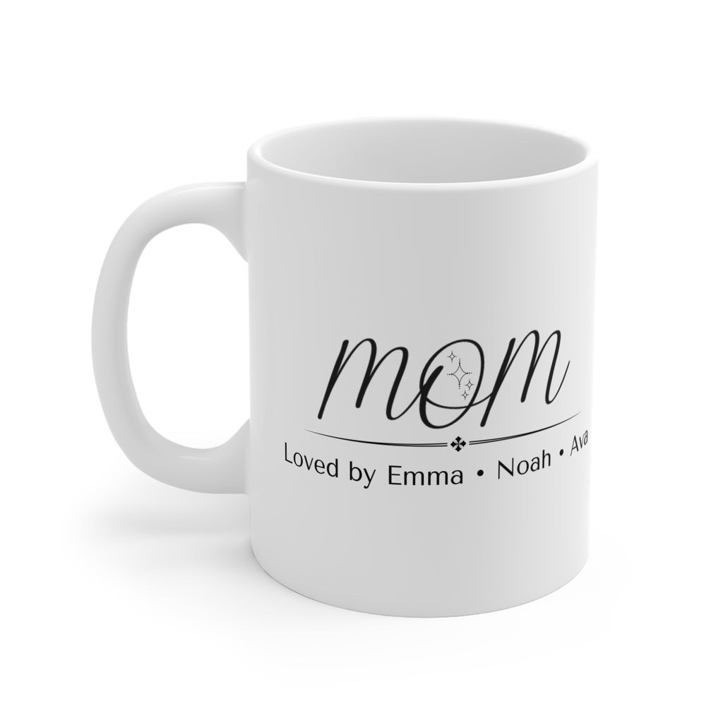 Personalized Mom Mug – Loved by Kids Names | Custom Mother’s Day Gift | Mom Gift from Kids | Personalized Coffee Mug for Mom