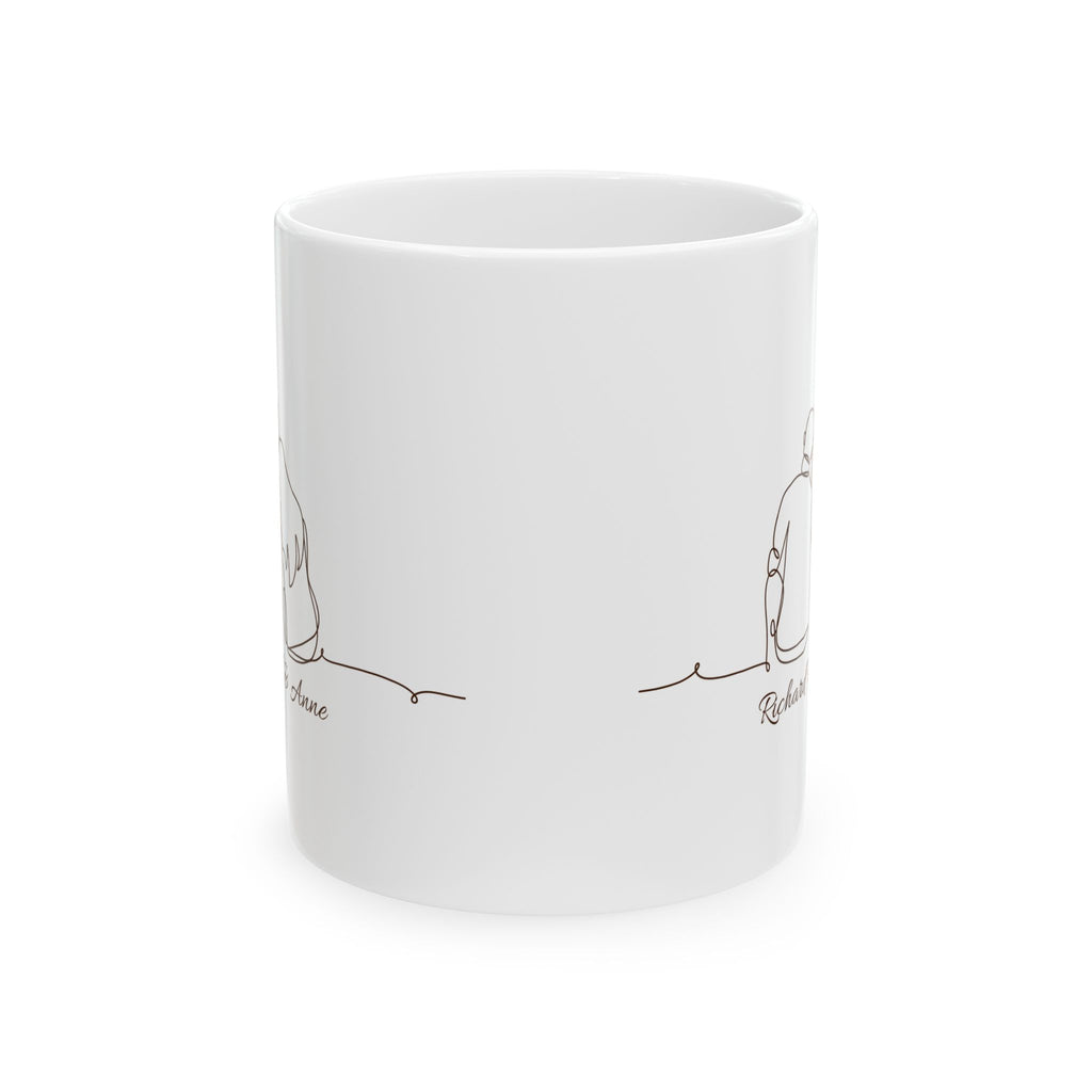 Personalized Valentine Couple Mug – Minimal Line Art Love Mug with Names