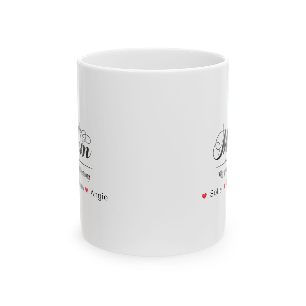 Personalized Mom Mug with Kids Names – My Greatest Blessing Coffee Mug | Custom Mother’s Day Gift for Mom