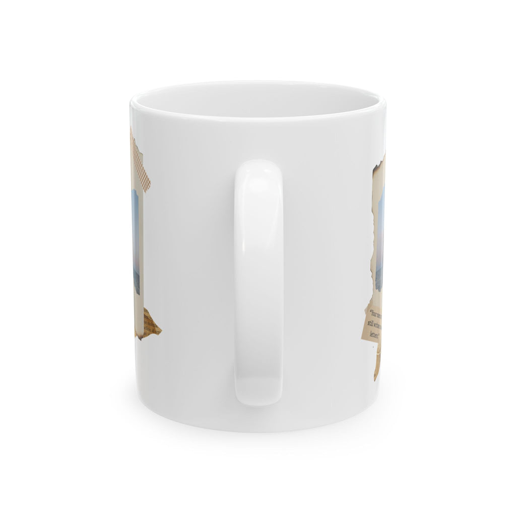 Personalized Vintage Photo Mug – Your Ghosts Still Write Me Letters, Custom Photo & Quote Romantic Keepsake Gift