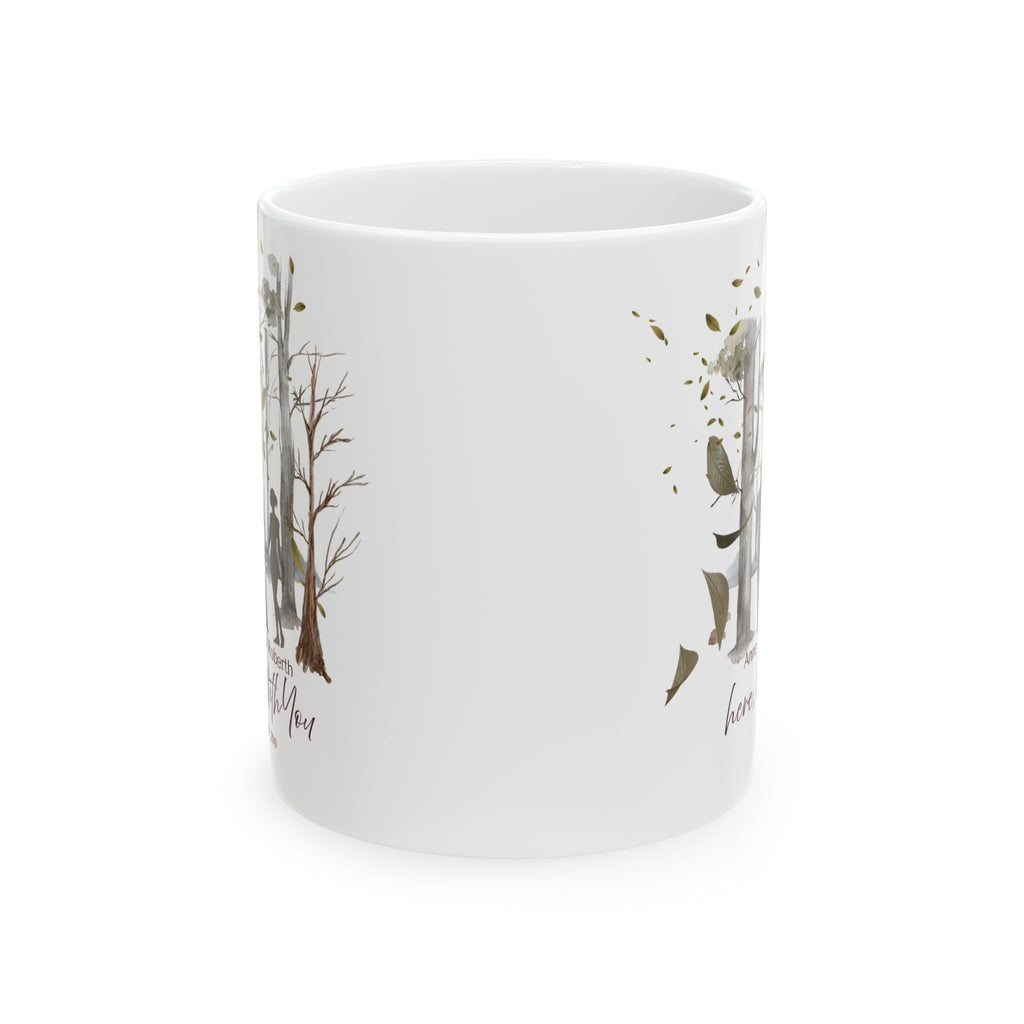 Personalized Couple Mug – Here With You | Romantic Forest Design | Anniversary & Valentine Gift with Names & Year