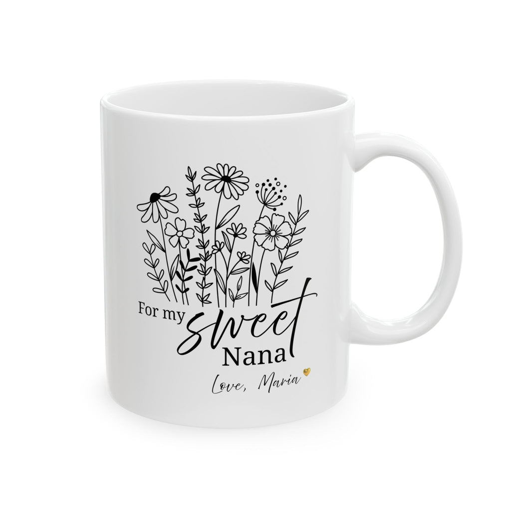 sweet Nana Floral Mug – Thoughtful Gift for Grandma with Love Message
