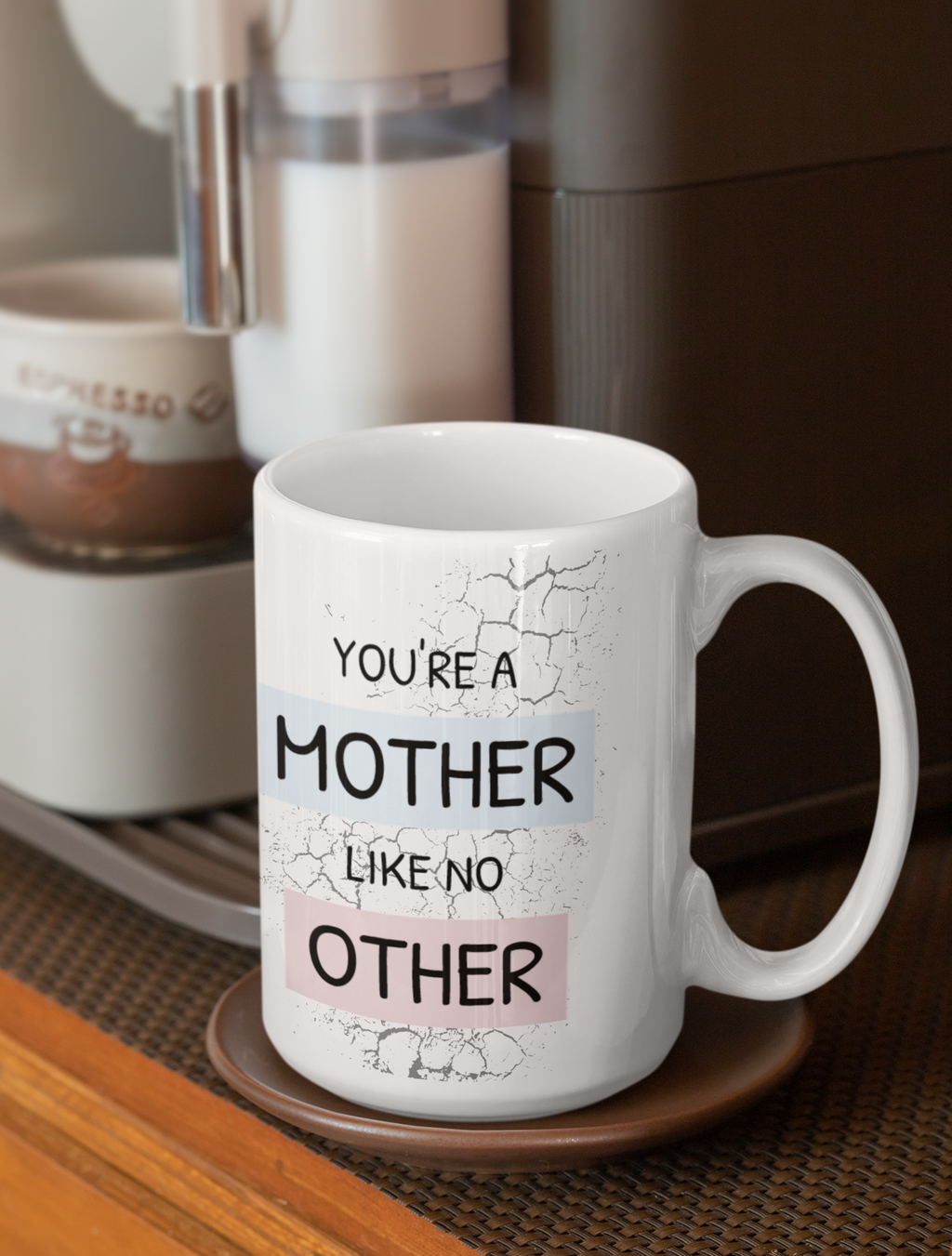 Vintage Ceramic Mug for Mom – Beautiful Quote & Floral Design