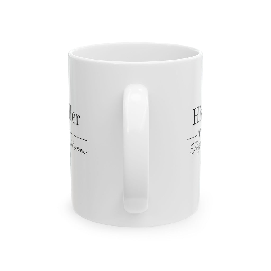 His & Her Personalized Mug – Together We Bloom, Custom Names & Date, Romantic Gift for Valentine’s Day, Anniversary & Wedding