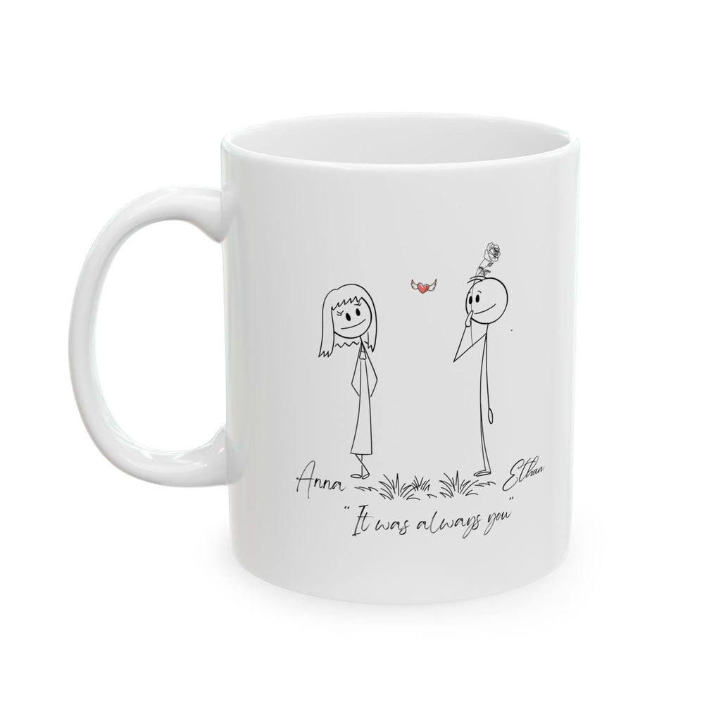 Personalized Couple Mug with Names, It Was Always You Mug, Custom Anniversary Gift, Romantic Coffee Cup for Him Her, Boyfriend Girlfriend Gift