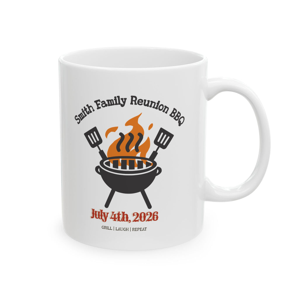 Personalized Family Reunion BBQ Mug, Custom Family BBQ Cup, Family Gathering Gift, BBQ Party Mug, Family Name Coffee Mug, Summer Reunion Keepsake