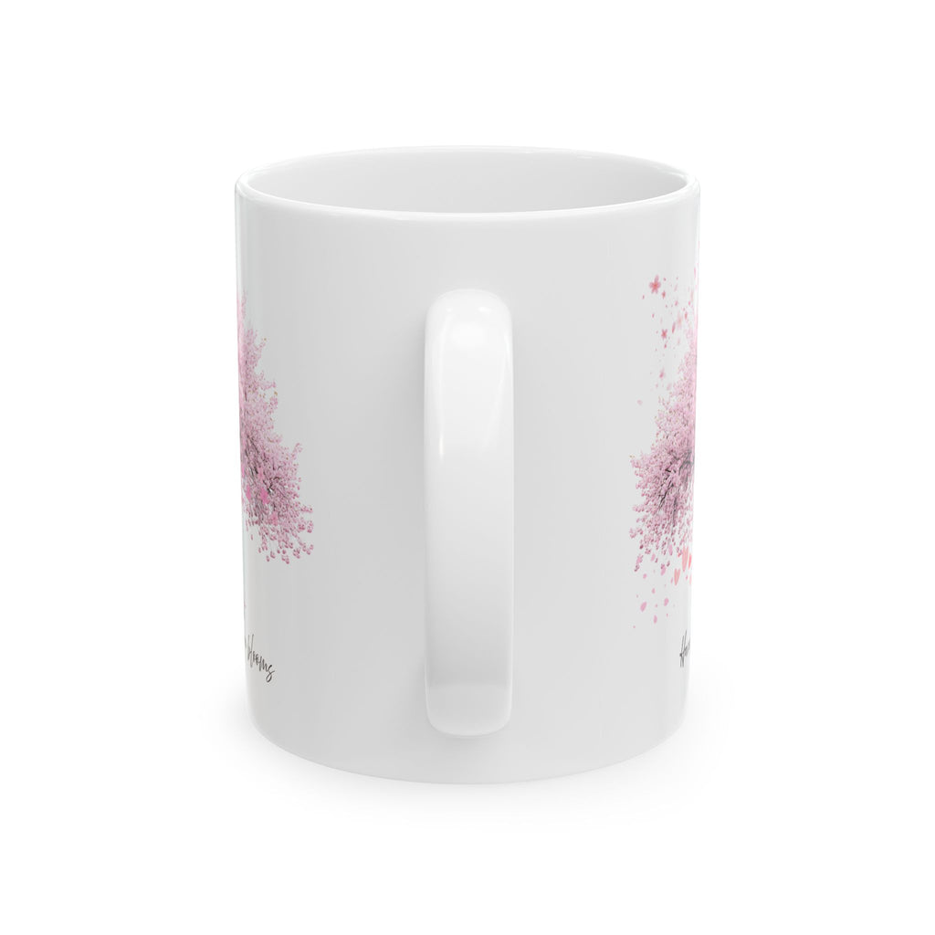 Personalized Couple Mug – Vintage Blossom Tree Love Gift with Names and Date