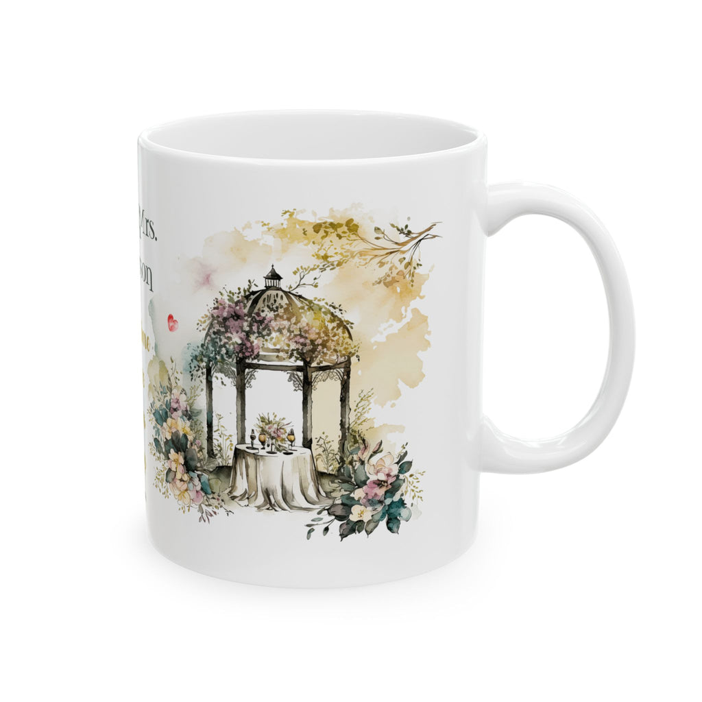 Personalized Mr & Mrs Wedding Mug | Custom Last Name & Wedding Date Gift | Newlywed Couple Coffee Mug