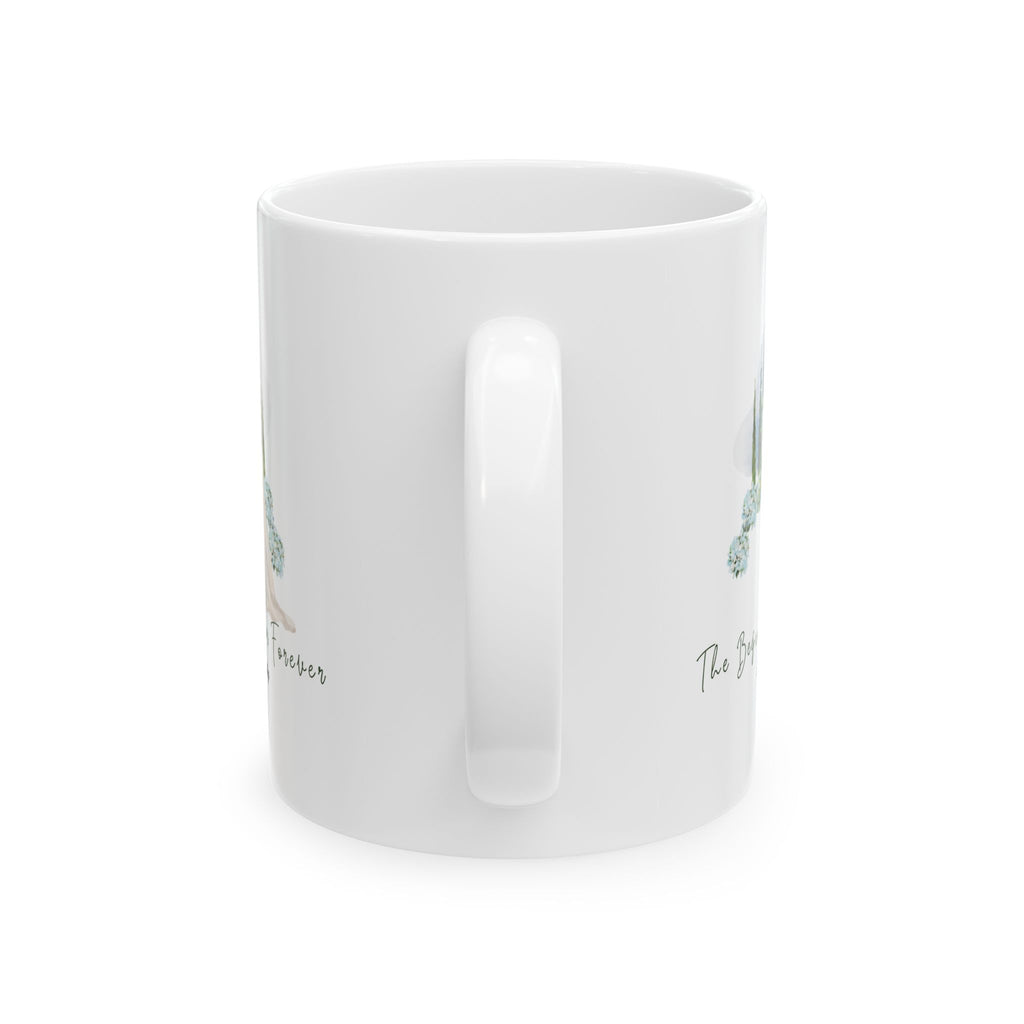 Personalized Floral Wedding Mug– Custom Couple Names & Year, Wedding, Anniversary & Birthday Gift (11oz & 15oz)