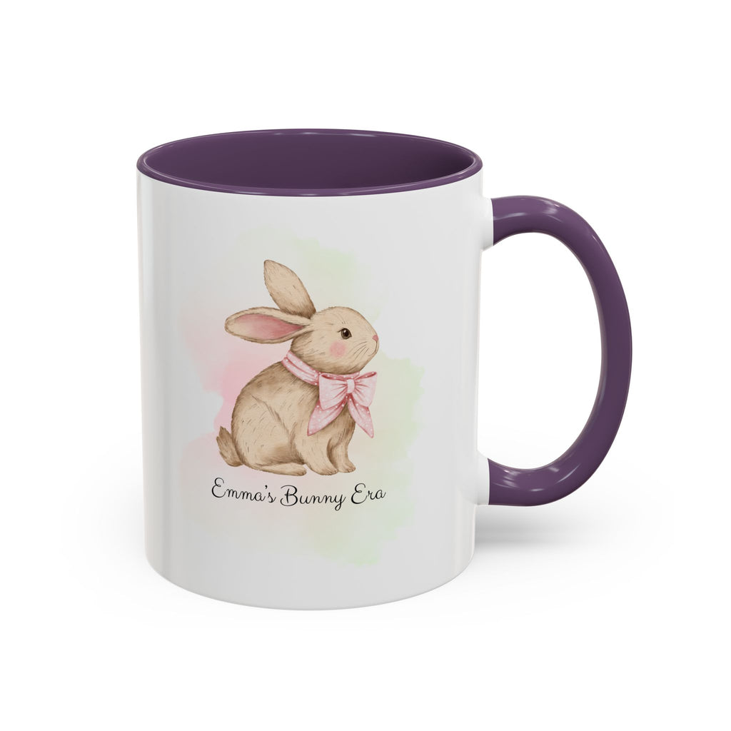 Personalized Bunny Era Mug – Custom Name Easter Cup for Girls in Pink or Purple | Cute Spring Kids Gift