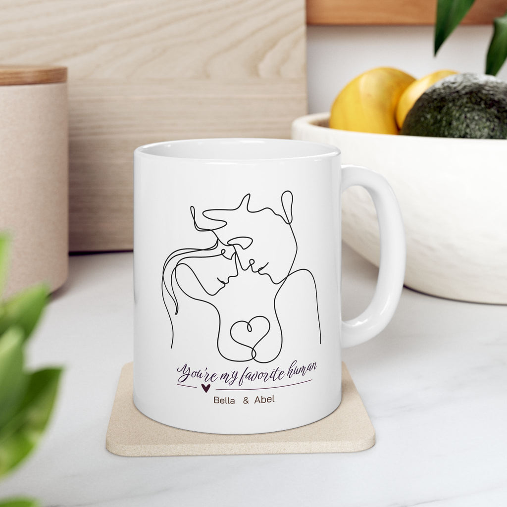 Personalized Vintage Photo Mug – Another Year More Memories Couple Gift with Names
