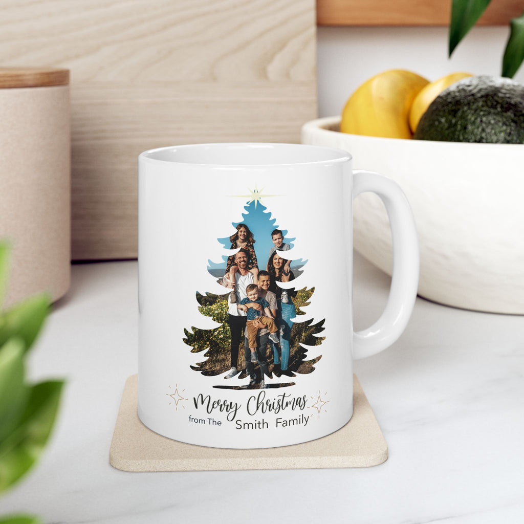 Winter Woodland Mug - Snowy Pine Tree Ceramic Coffee Cup (11oz & 15oz)