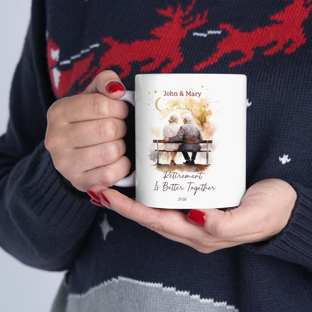 Personalized Retirement Mug 2026 | Custom Couples Retirement Gift | John & Mary