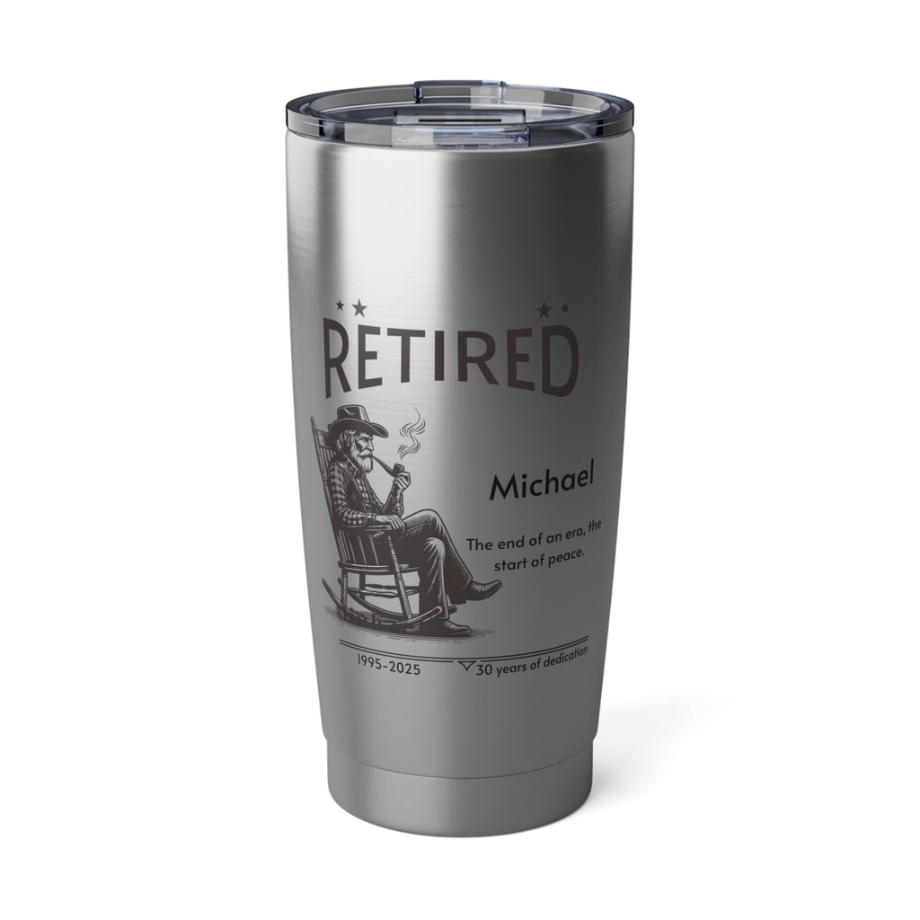 Personalized Retirement Tumbler – Rocking Chair Design