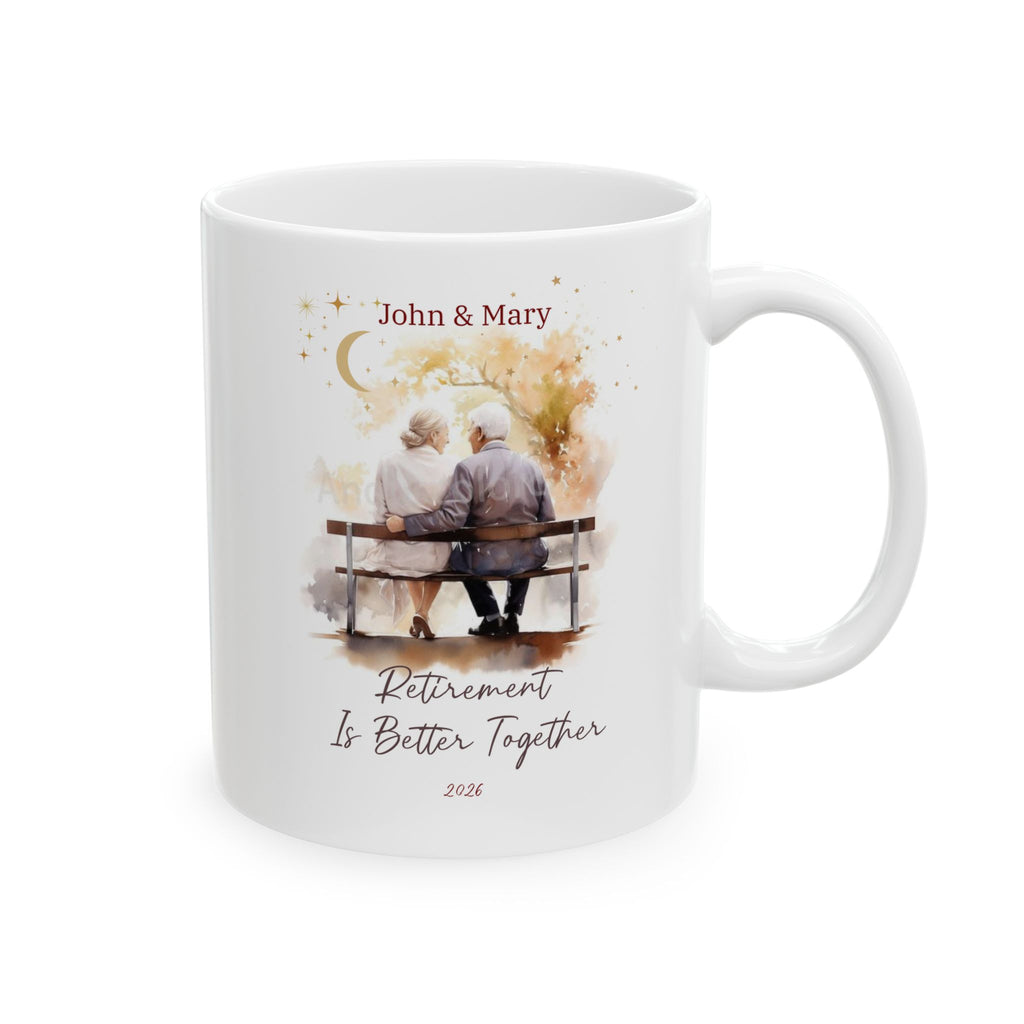 Personalized Retirement Mug 2026 | Custom Couples Retirement Gift | John & Mary
