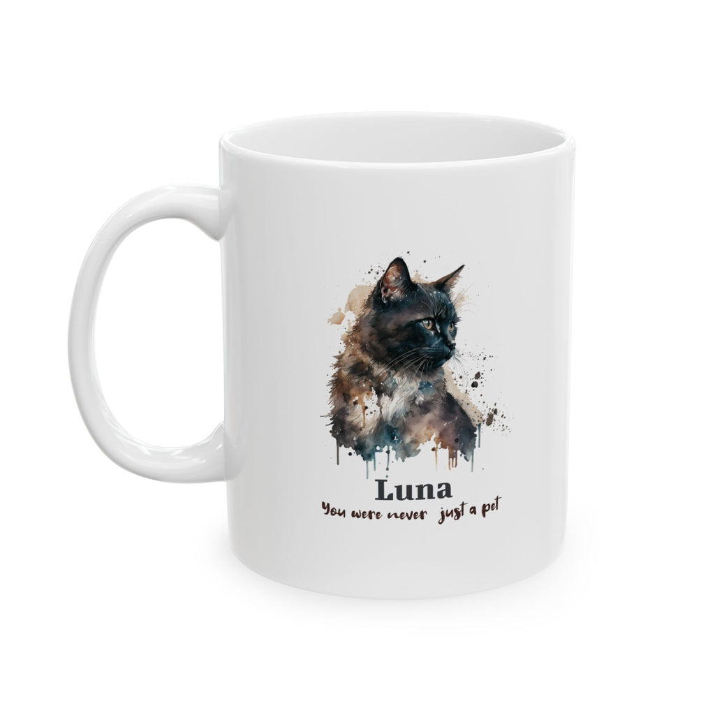Personalized Cat Memorial Mug – Custom Pet Loss Gift with Name, Watercolor Cat Mug, Pet Remembrance Gift, Cat Lover Gift, Sympathy Gift