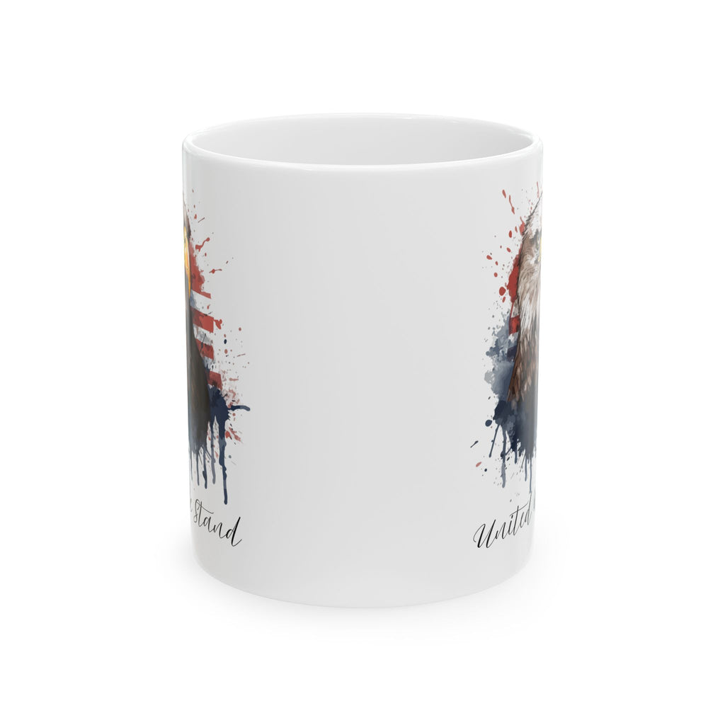 United We Stand Patriotic Eagle Mug – American Pride Coffee Cup, Freedom & Unity Gift