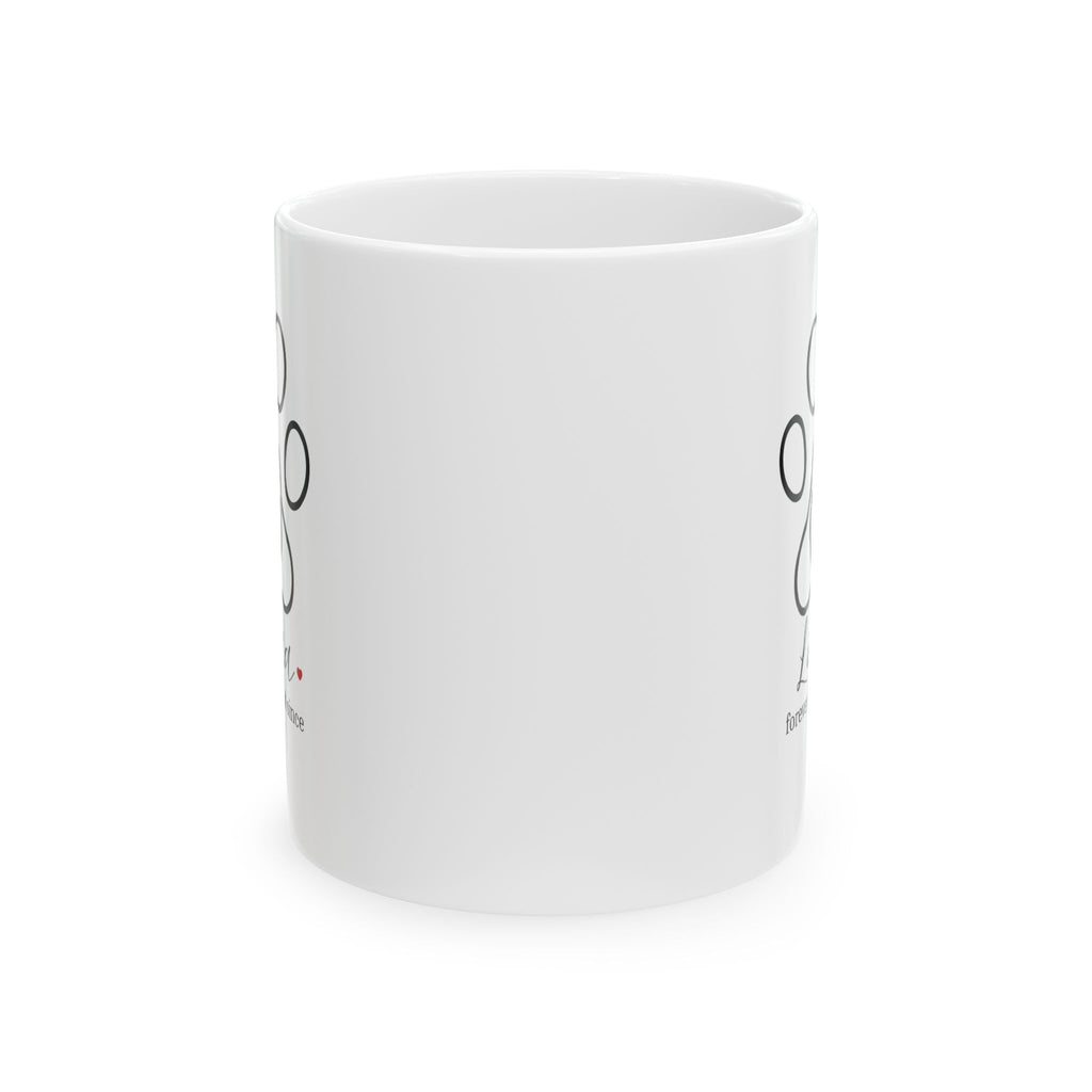 Personalized Dog Mug – Paw Print Heart, Forever Friend Since [Year] – Custom Pet Name Coffee Cup
