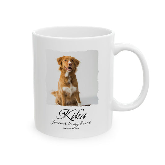 Personalized Pet Memorial Mug Custom Dog Photo Mug Pet Loss Gift Forever In My Heart Dog Remembrance Mug Sympathy Gift Pet Lover Gift
