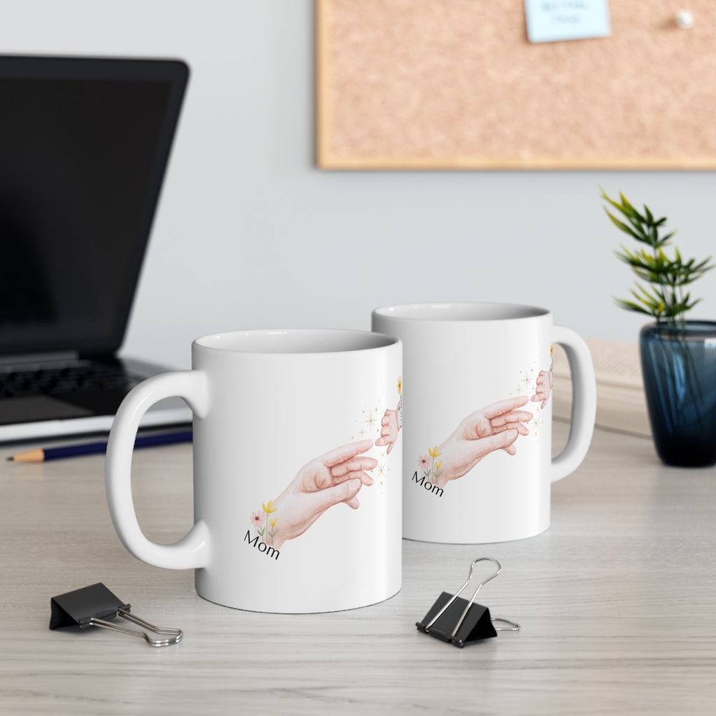 Personalized Mom & Child Mug – Custom Name Gift for Mom, Mother’s Day Gift, Emotional Family Keepsake Coffee Mug