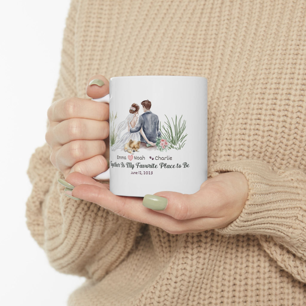 A Love Story Made Personal ❤️🐶 Custom Couple Mug With Their Dog | Perfect Gift Idea