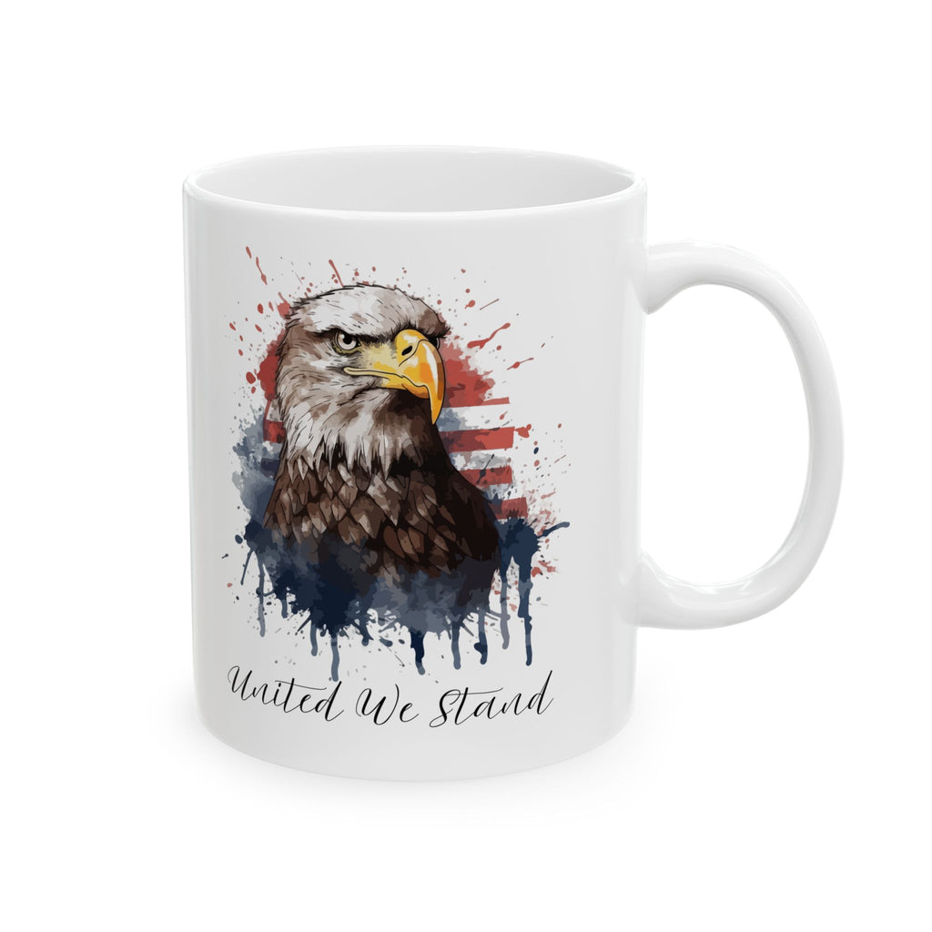 United We Stand Patriotic Eagle Mug – American Pride Coffee Cup, Freedom & Unity Gift